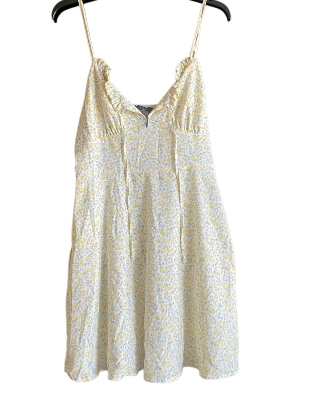 NWT Cider Yellow/White Floral Print Sun Dress. Size Large